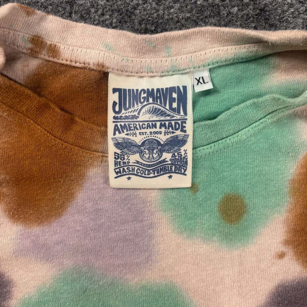 Jungmaven Tie-Dye Long Sleeve Crewneck Shirt XL Hemp Organic Cotton